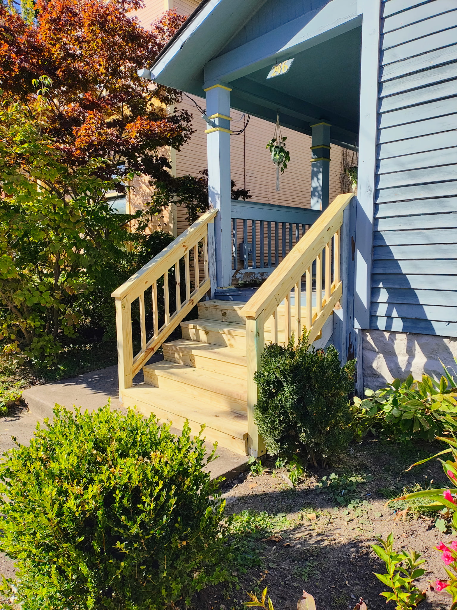 New stairs build on a house in Columbus
